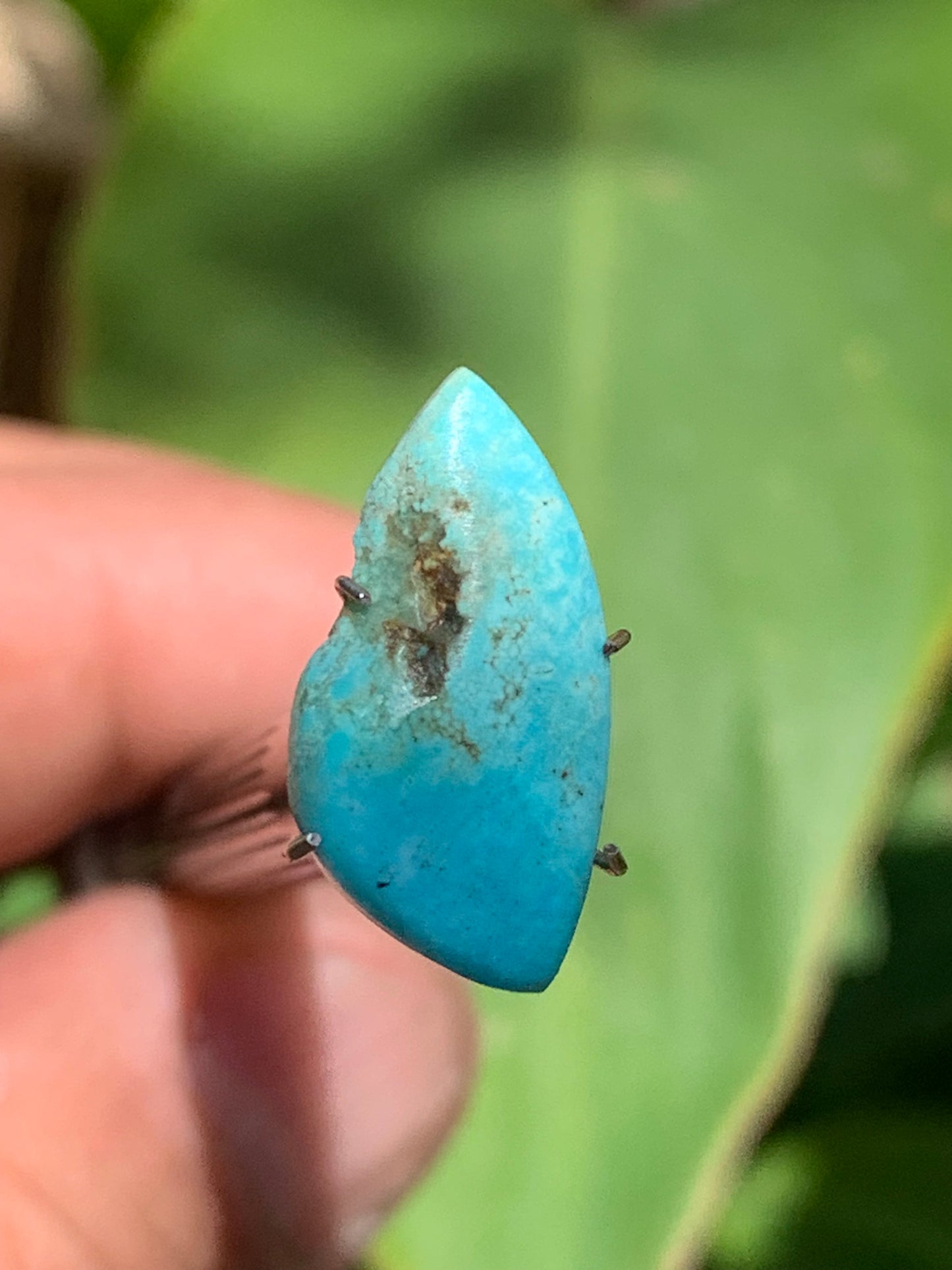Turquoise, cabochon de 20mm x10 x3 - 3 carats. Parfait en bijouterie, collection ,exposition...