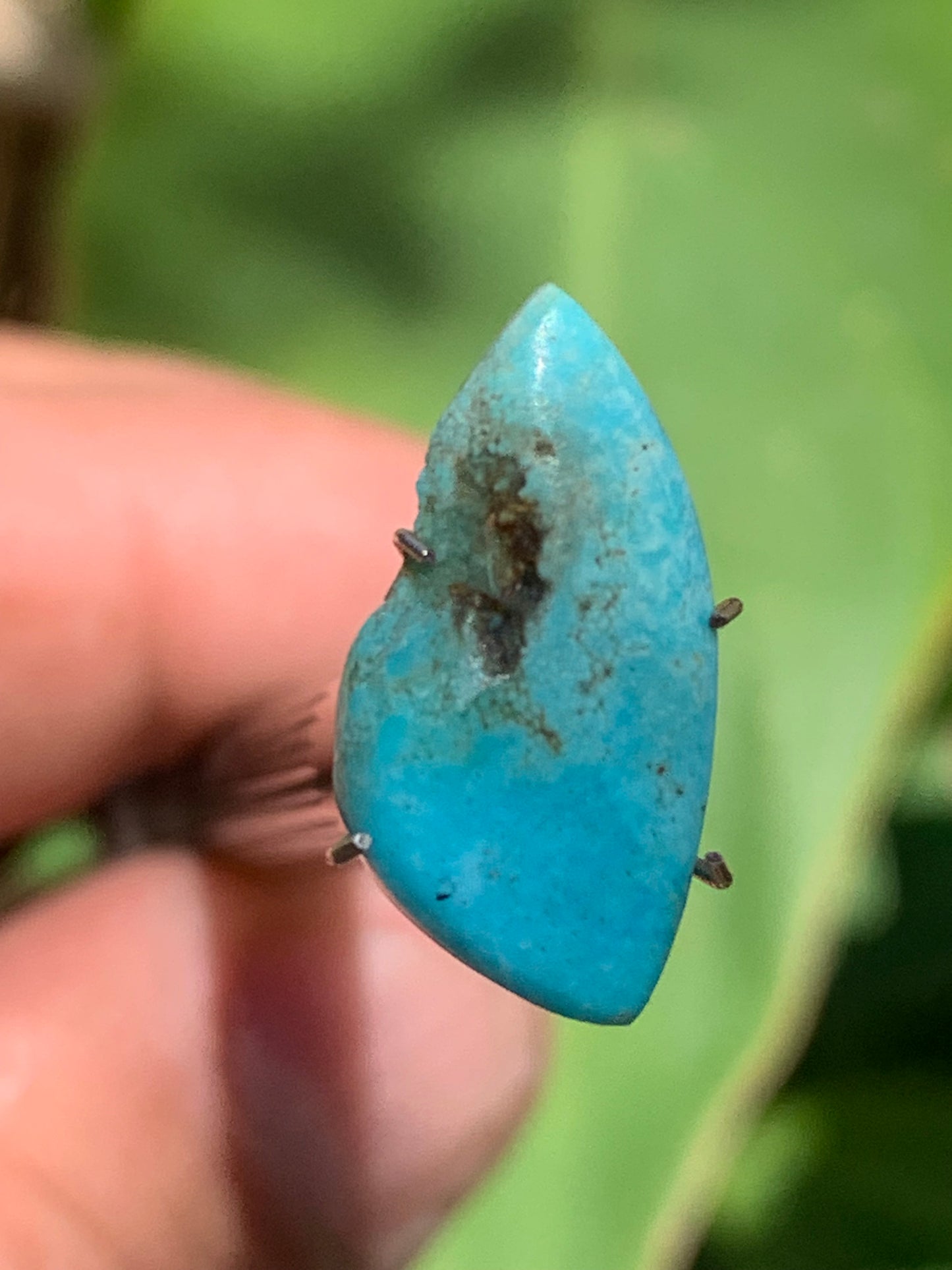 Turquoise, cabochon de 20mm x10 x3 - 3 carats. Parfait en bijouterie, collection ,exposition...