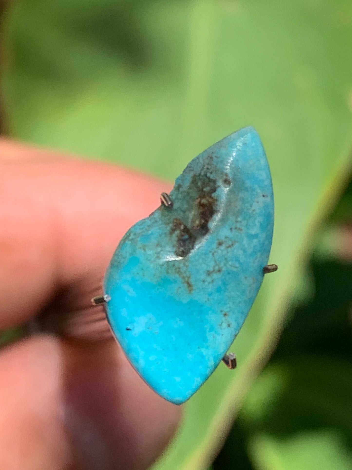 Turquoise, cabochon de 20mm x10 x3 - 3 carats. Parfait en bijouterie, collection ,exposition...