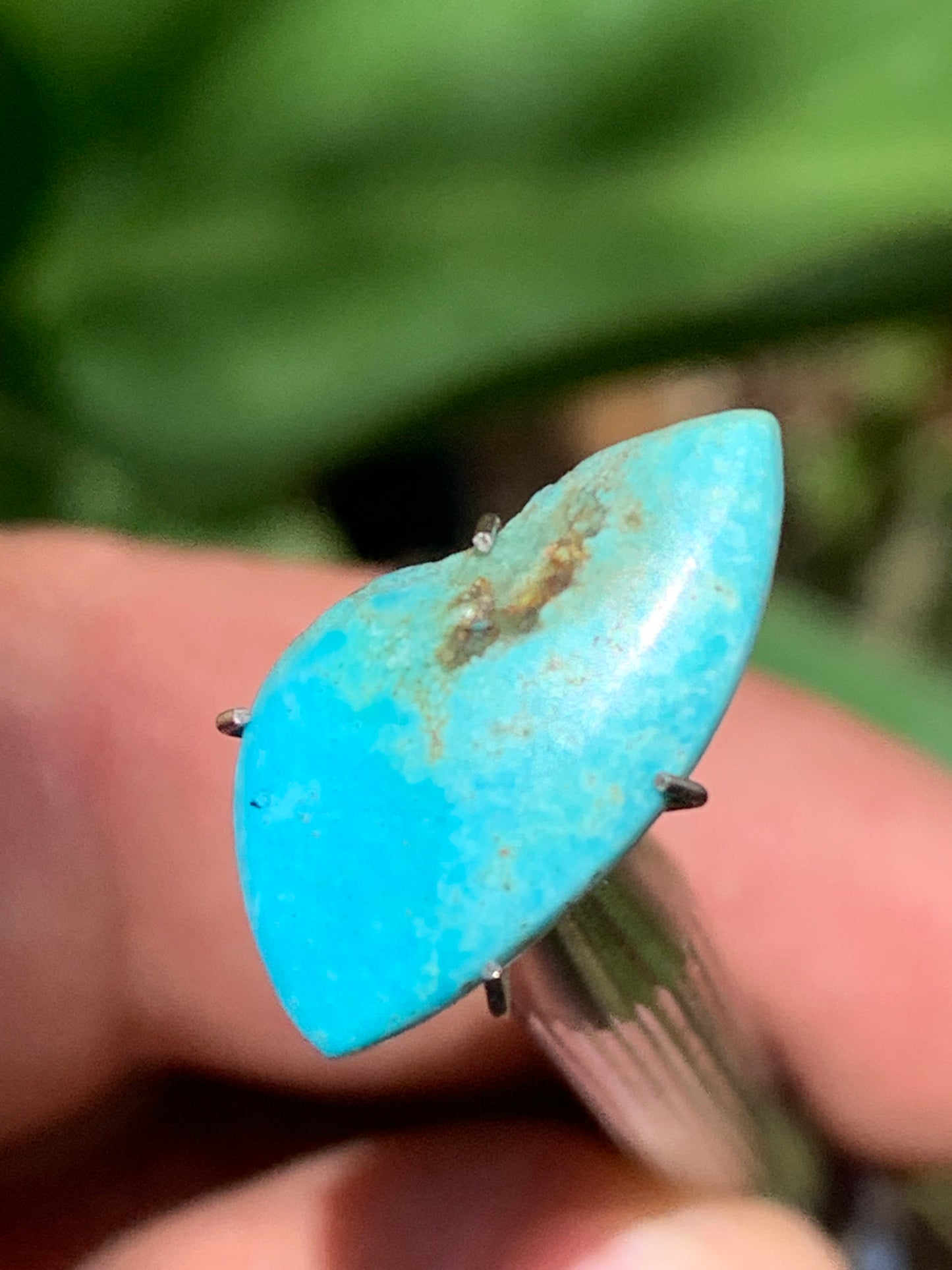 Turquoise, cabochon de 20mm x10 x3 - 3 carats. Parfait en bijouterie, collection ,exposition...