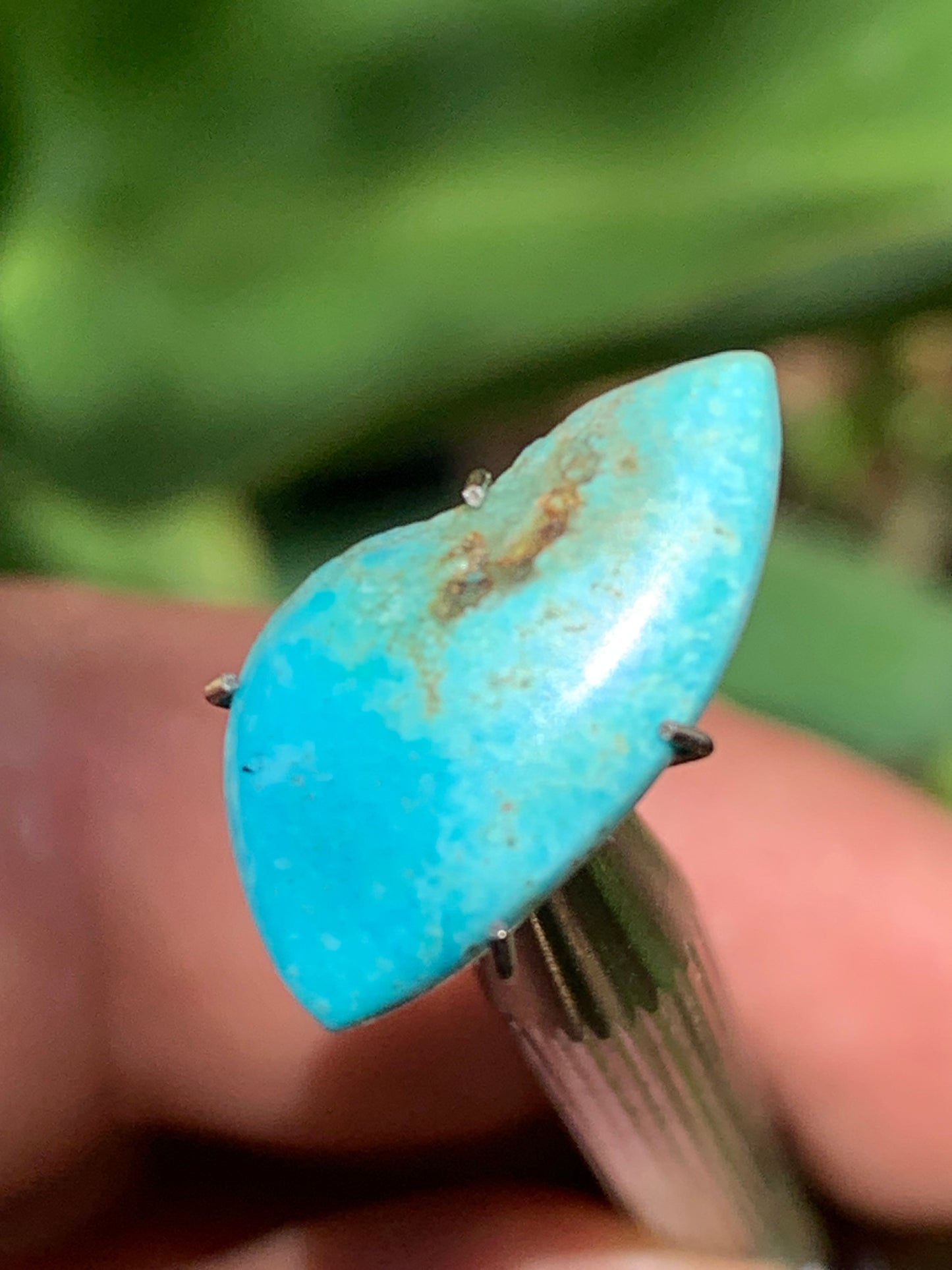 Turquoise, cabochon de 20mm x10 x3 - 3 carats. Parfait en bijouterie, collection ,exposition...