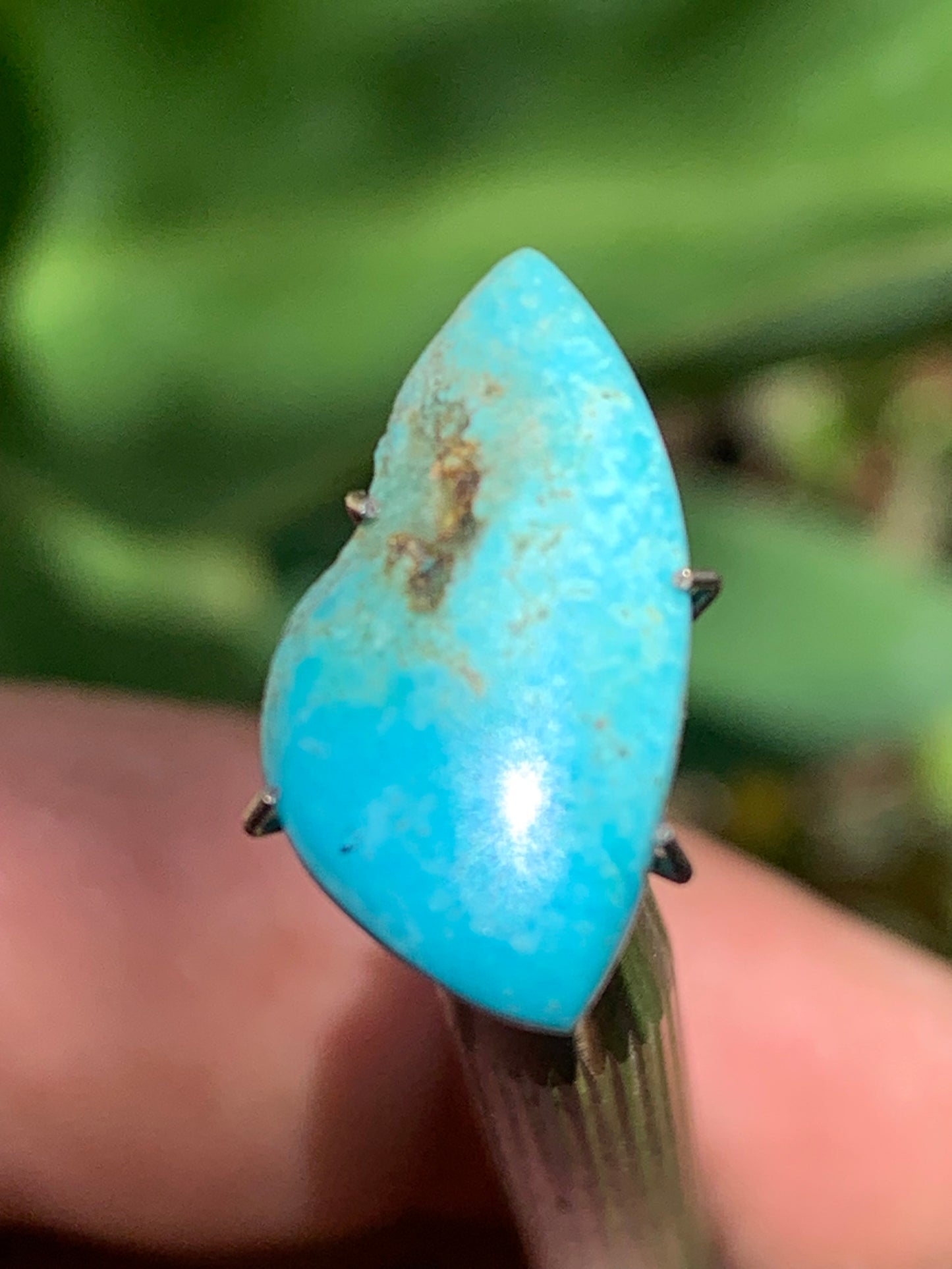 Turquoise, cabochon de 20mm x10 x3 - 3 carats. Parfait en bijouterie, collection ,exposition...