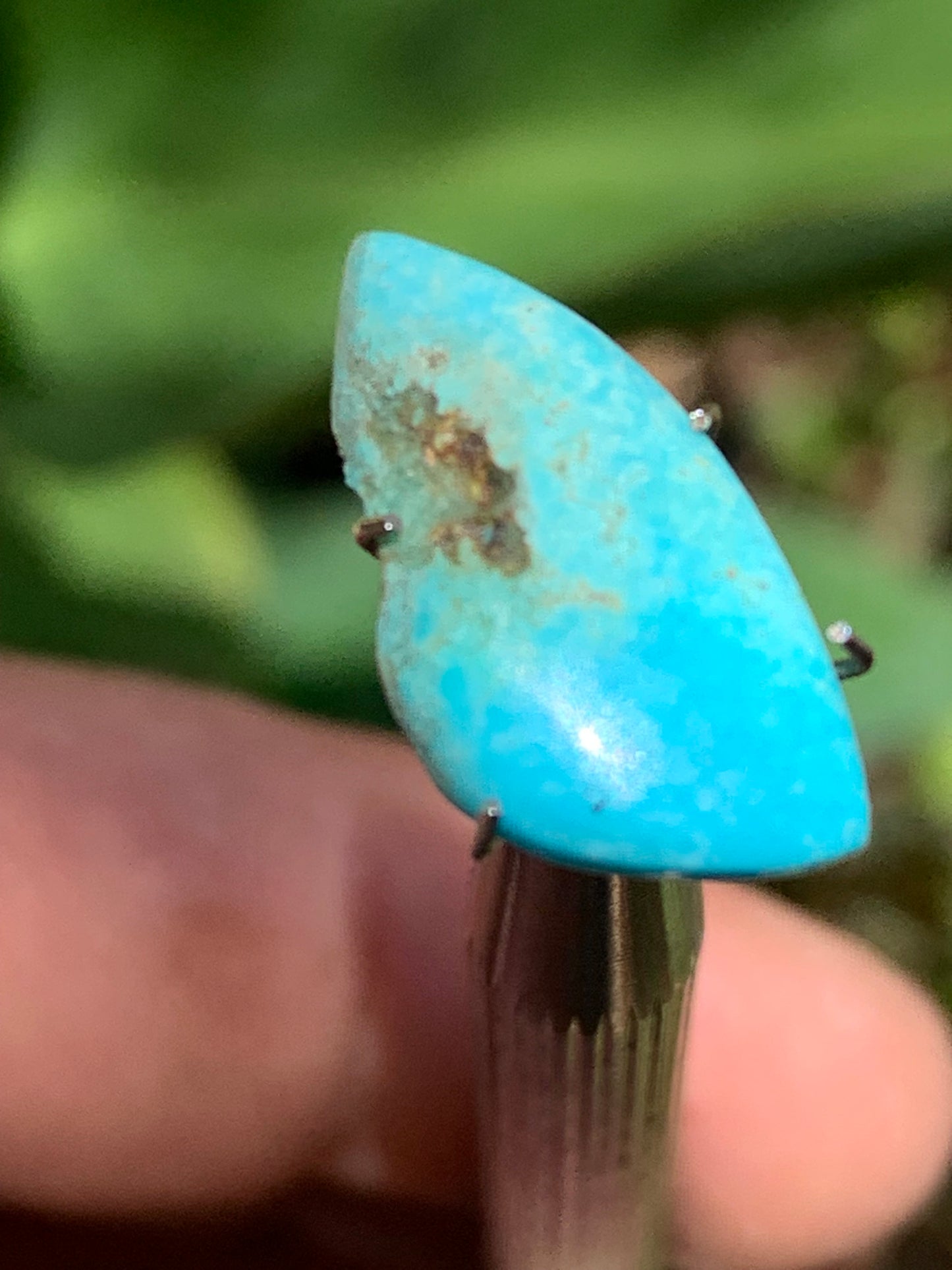 Turquoise, cabochon de 20mm x10 x3 - 3 carats. Parfait en bijouterie, collection ,exposition...