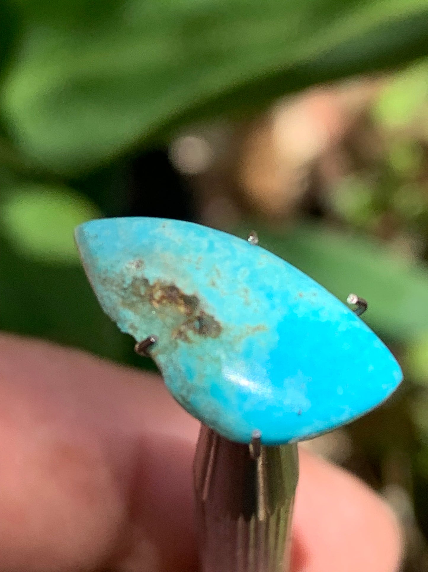 Turquoise, cabochon de 20mm x10 x3 - 3 carats. Parfait en bijouterie, collection ,exposition...
