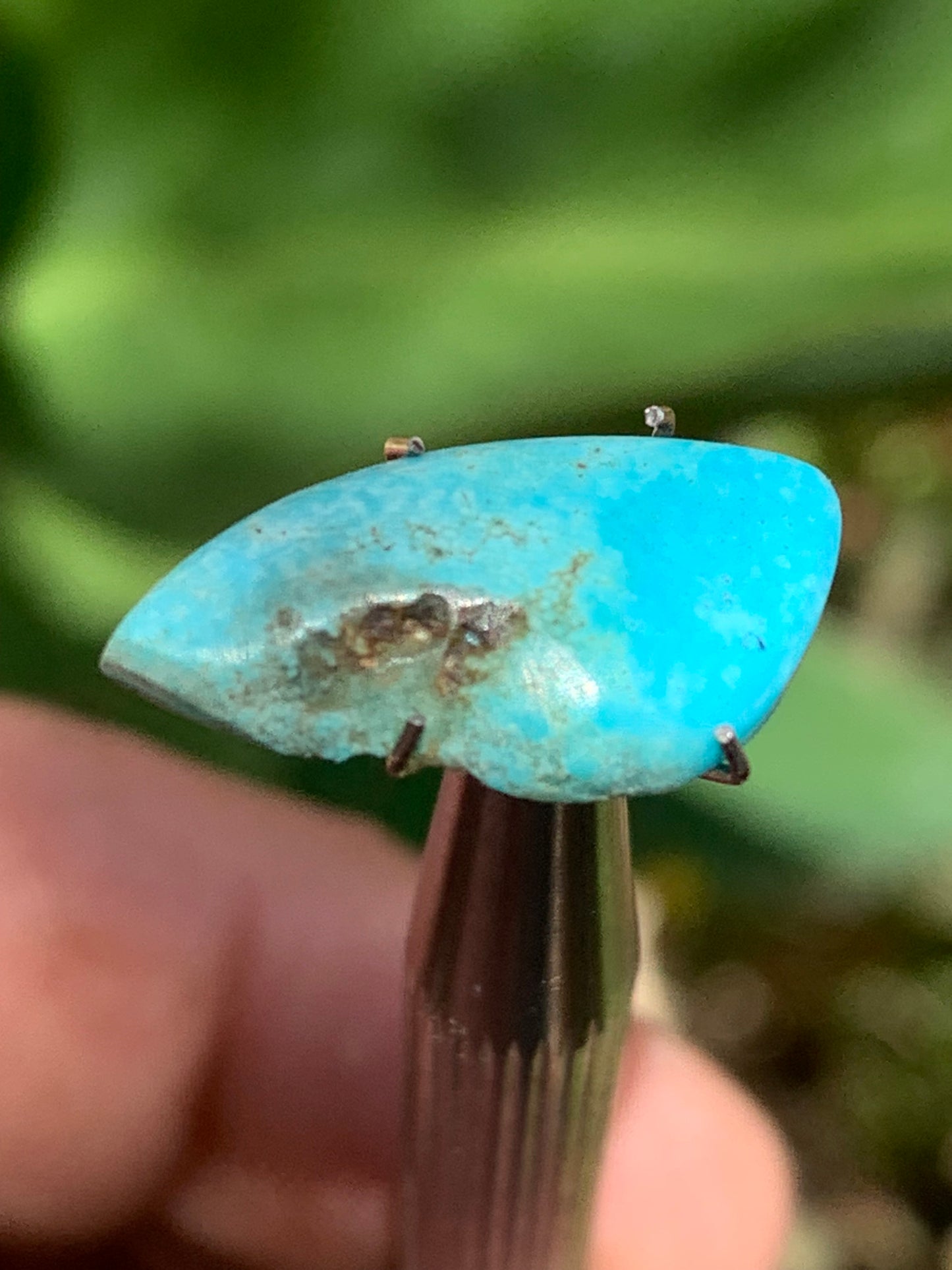 Turquoise, cabochon de 20mm x10 x3 - 3 carats. Parfait en bijouterie, collection ,exposition...