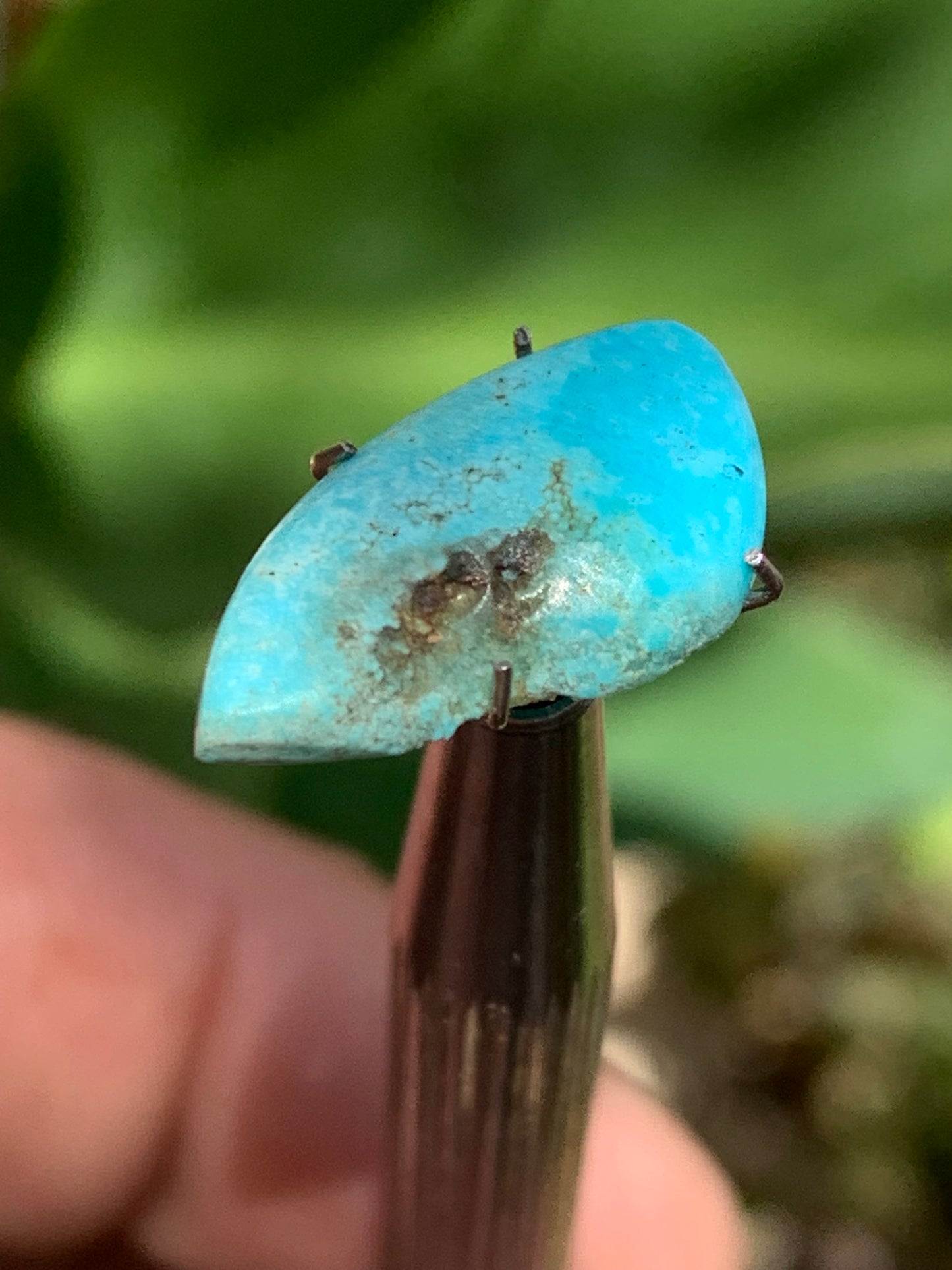 Turquoise, cabochon de 20mm x10 x3 - 3 carats. Parfait en bijouterie, collection ,exposition...