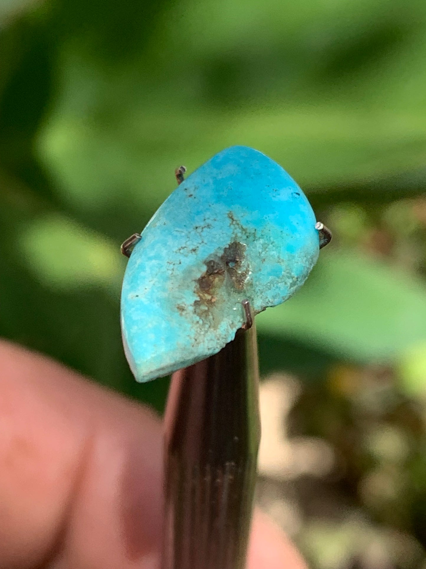 Turquoise, cabochon de 20mm x10 x3 - 3 carats. Parfait en bijouterie, collection ,exposition...
