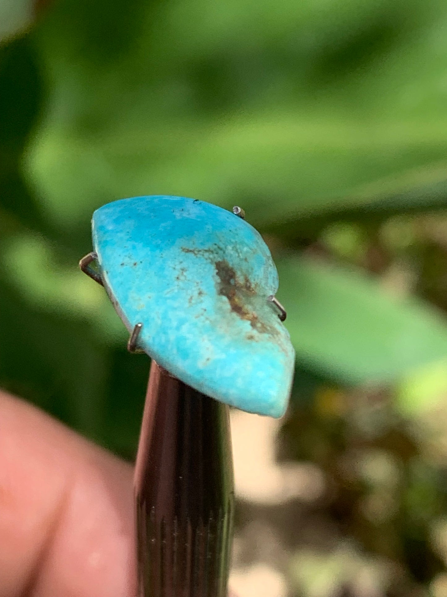 Turquoise, cabochon de 20mm x10 x3 - 3 carats. Parfait en bijouterie, collection ,exposition...