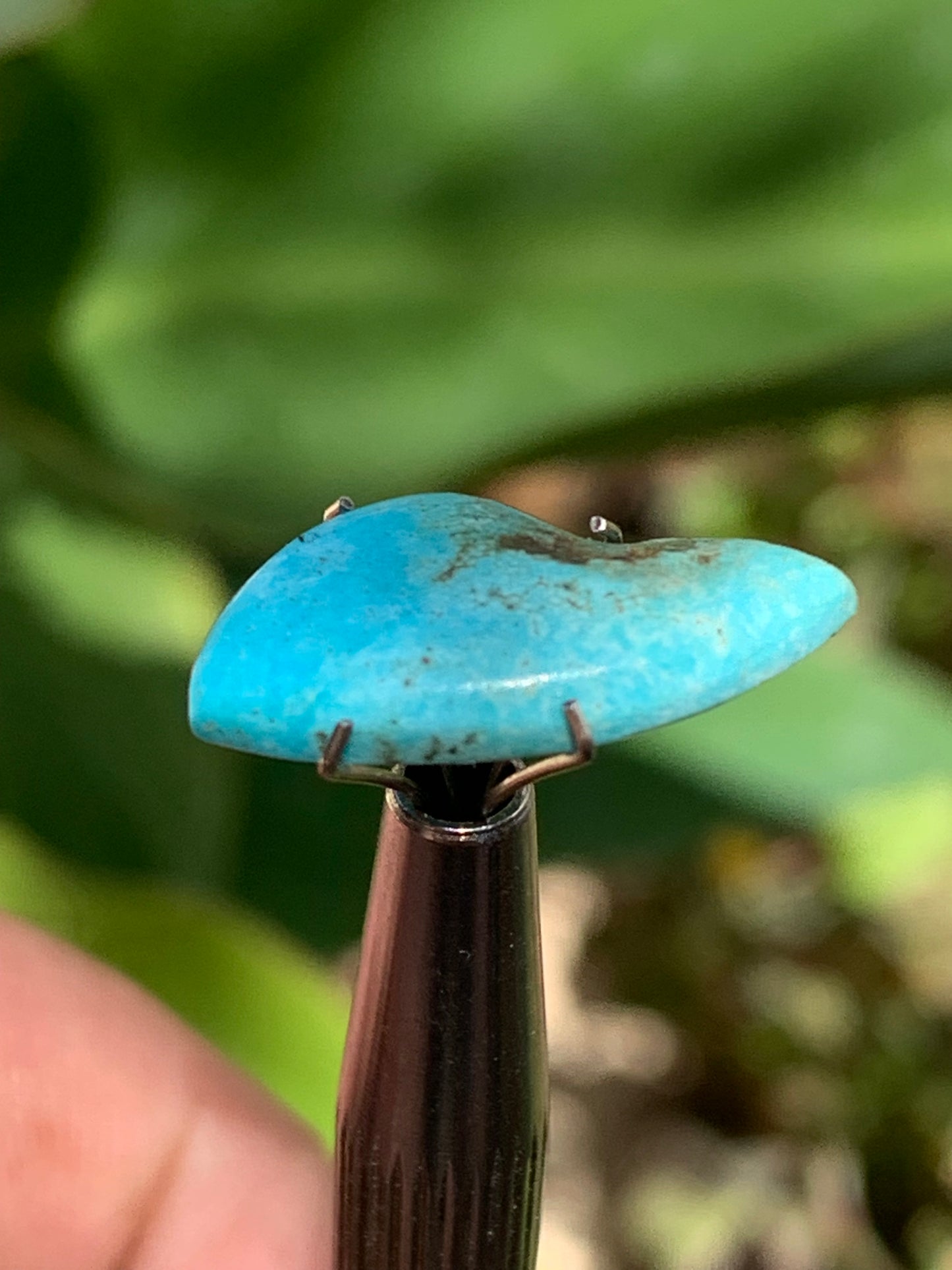 Turquoise, cabochon de 20mm x10 x3 - 3 carats. Parfait en bijouterie, collection ,exposition...
