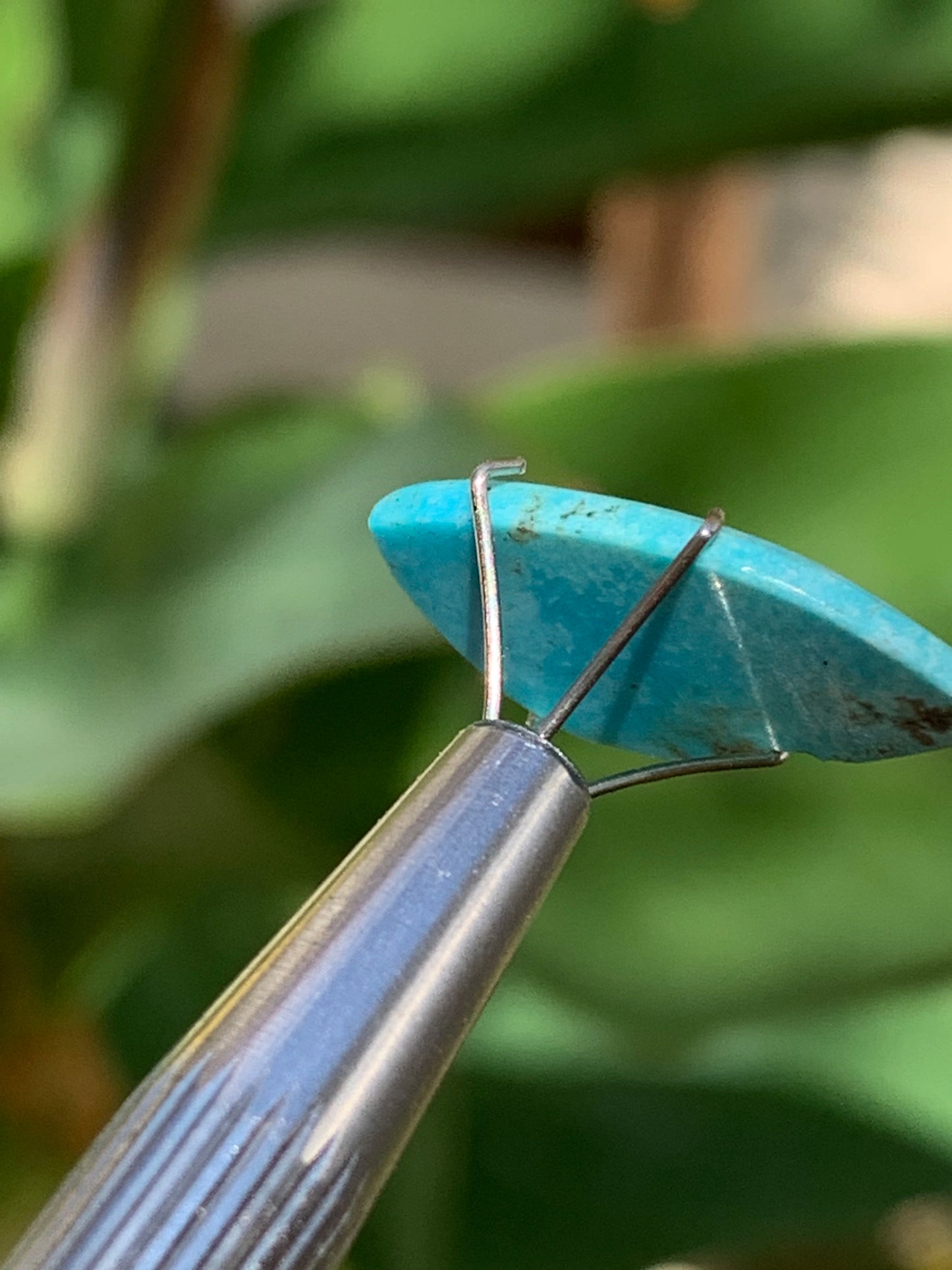 Turquoise, cabochon de 20mm x10 x3 - 3 carats. Parfait en bijouterie, collection ,exposition...