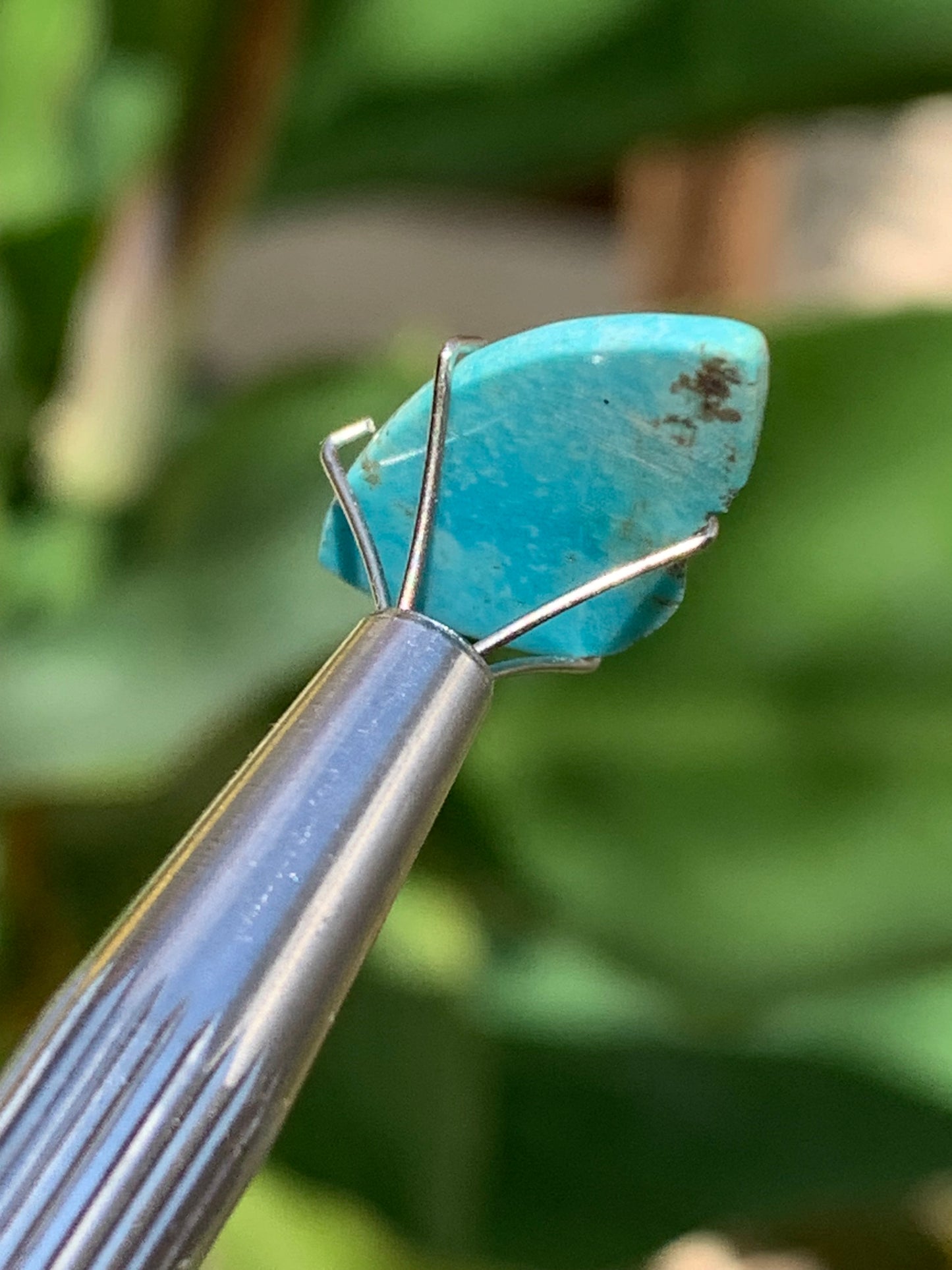 Turquoise, cabochon de 20mm x10 x3 - 3 carats. Parfait en bijouterie, collection ,exposition...