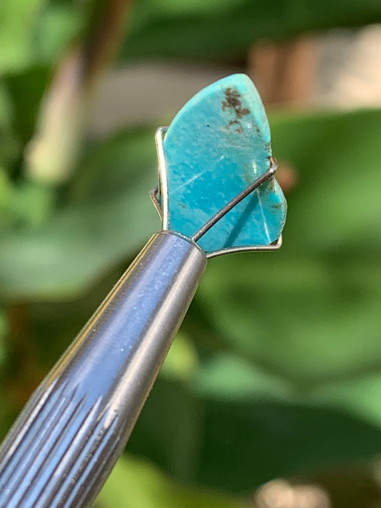 Turquoise, cabochon de 20mm x10 x3 - 3 carats. Parfait en bijouterie, collection ,exposition...
