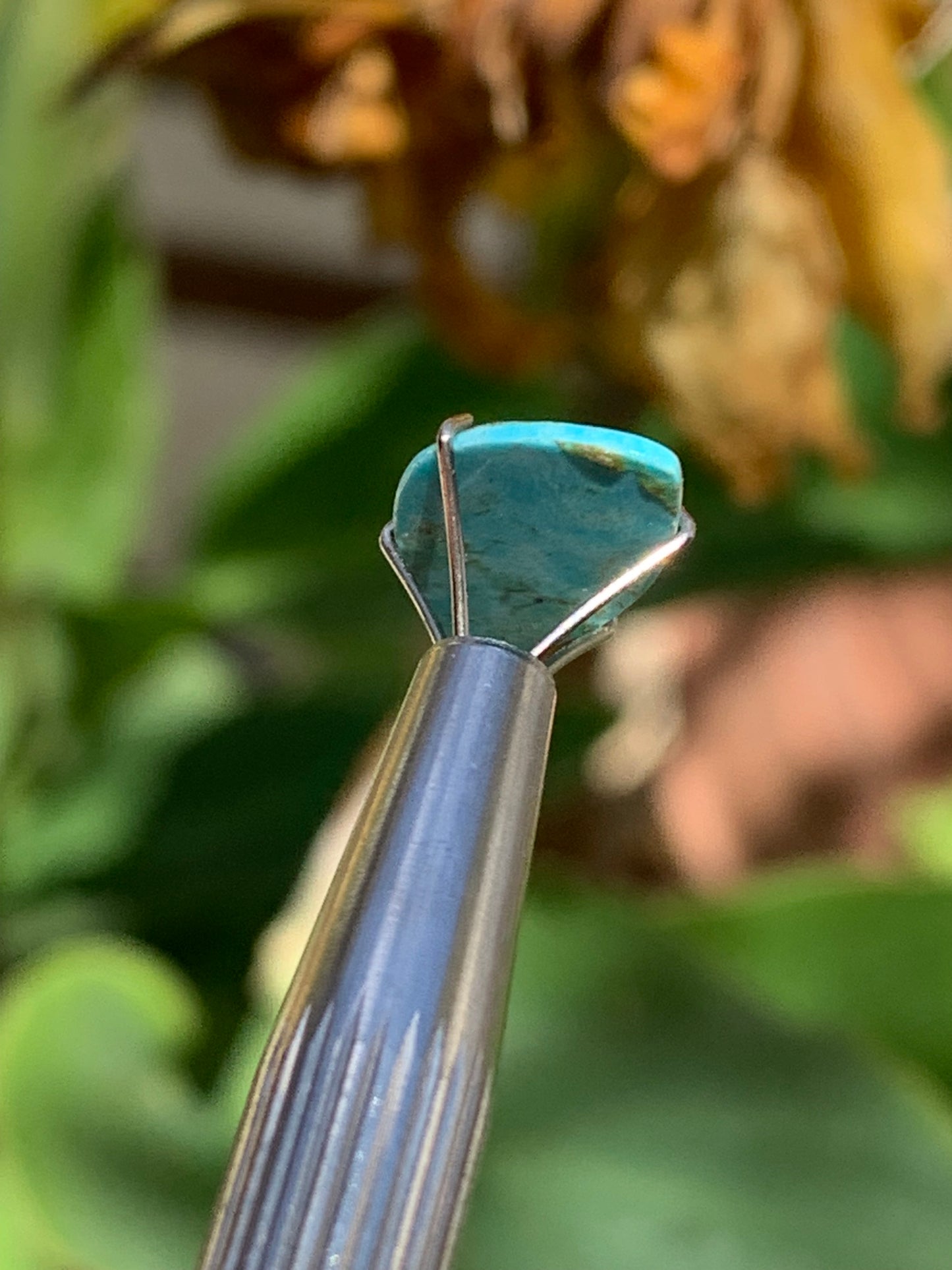 Turquoise, cabochon de 15mm x10 x1,5 - 1 carat. Parfait en bijouterie, collection ,exposition...