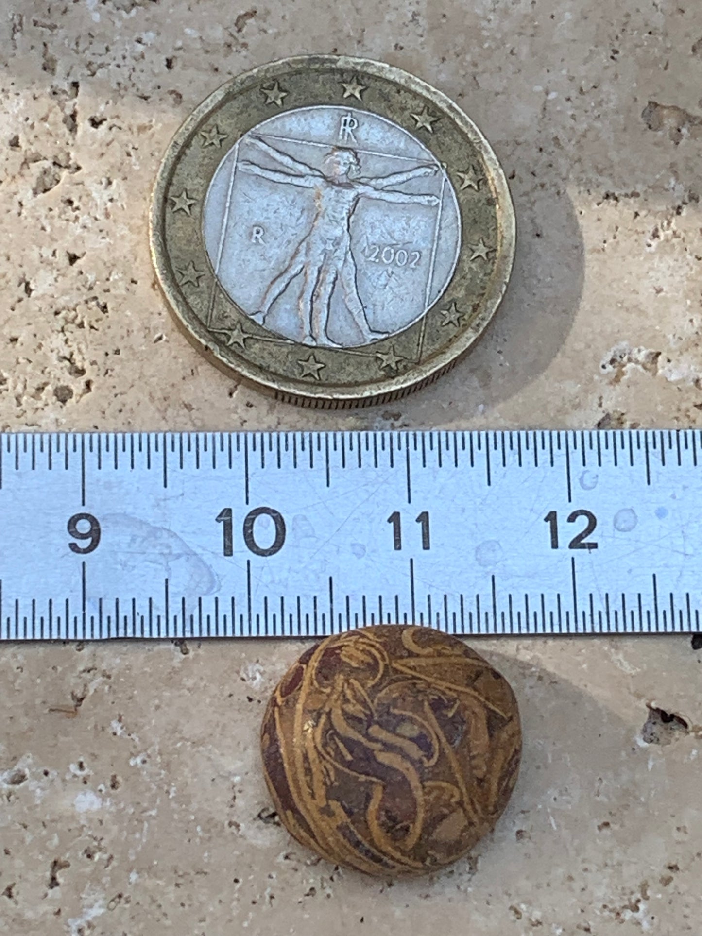 Stromatolite, cabochon de 16mm x16 x6 - 11,5 carats. Parfait en bijouterie, collection ,exposition...