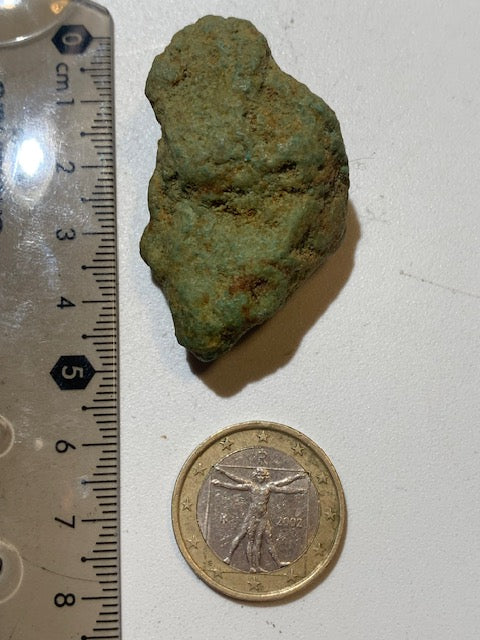 Turquoise verte du Mexique, pépite naturelle de 45 x 32 x 20 - 20,7 gr.
