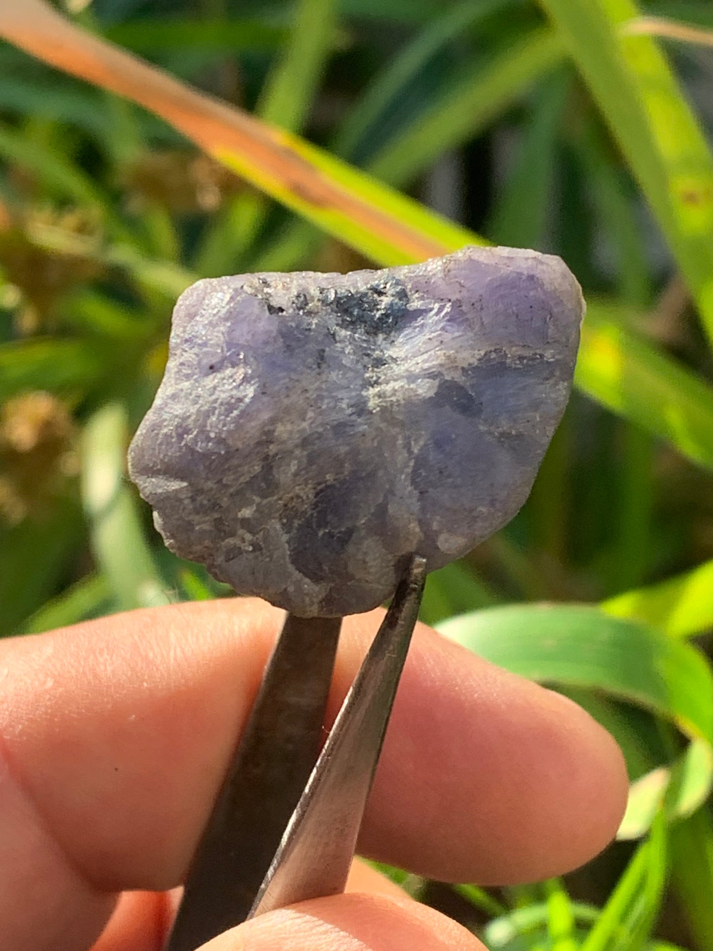 Tanzanite, spécimen brut de 32mm x21 x20 - 18 grammes. Parfait en collection, exposition, lapidage...