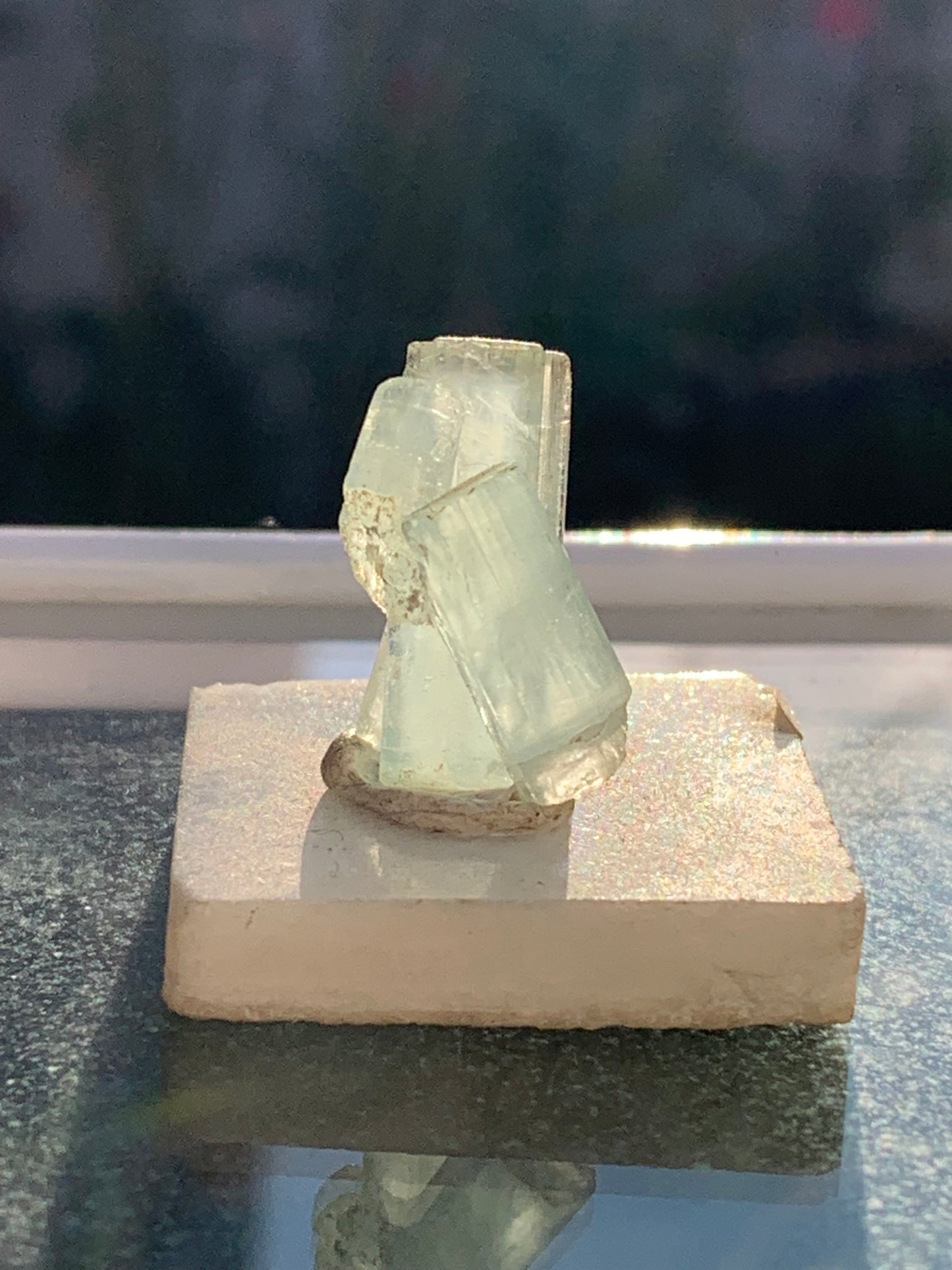 Aigue-marine, macle de cristaux naturels de 21mm x14 x11 - 17,5 grammes. Parfait en bijouterie, collection ,exposition...