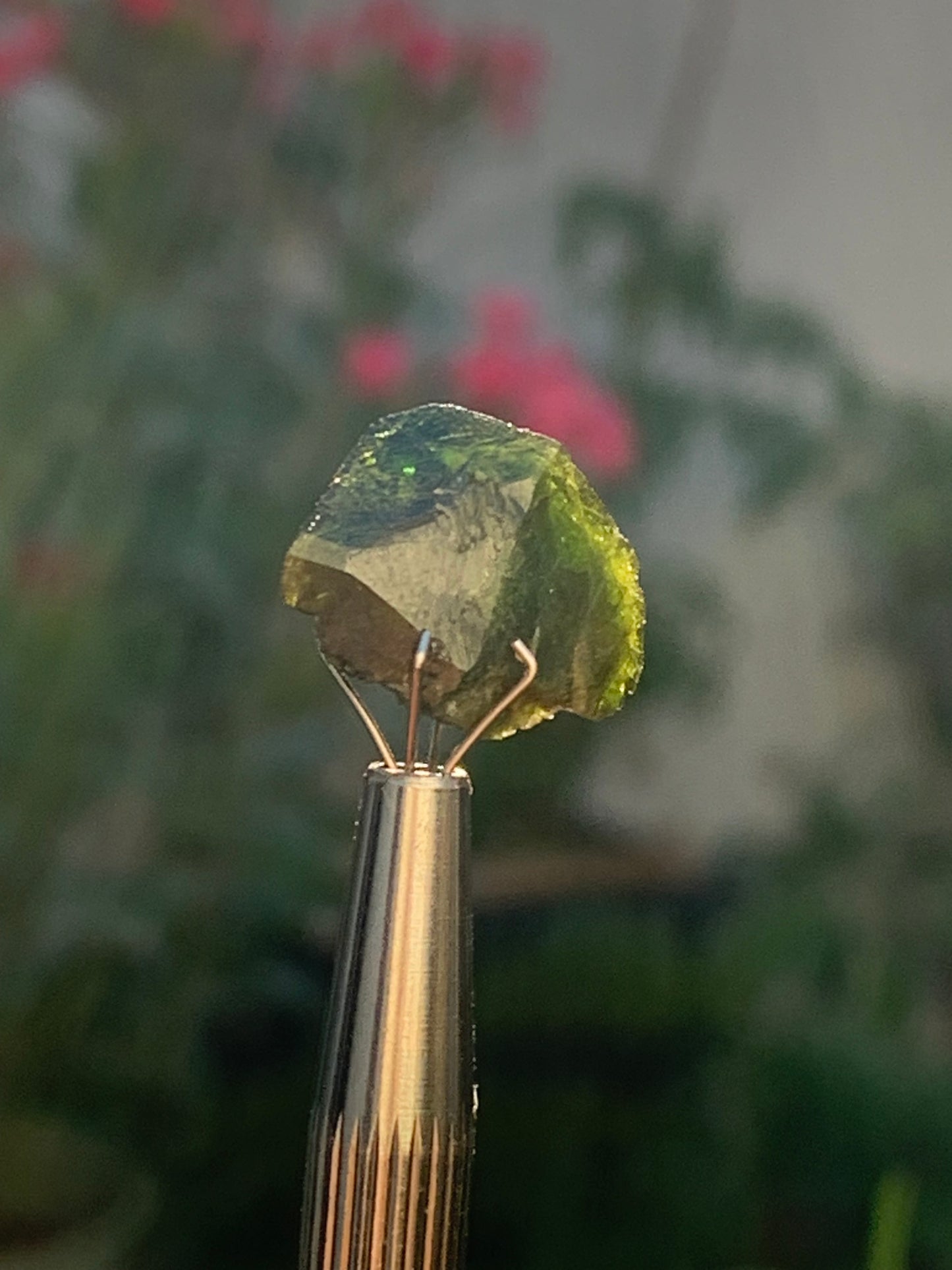 Vésuvianite dit aussi Idocrase (peu connue), spécimen de 19 mm x 14 x 8 - 2 grammes ! Superbe petite pièce !
