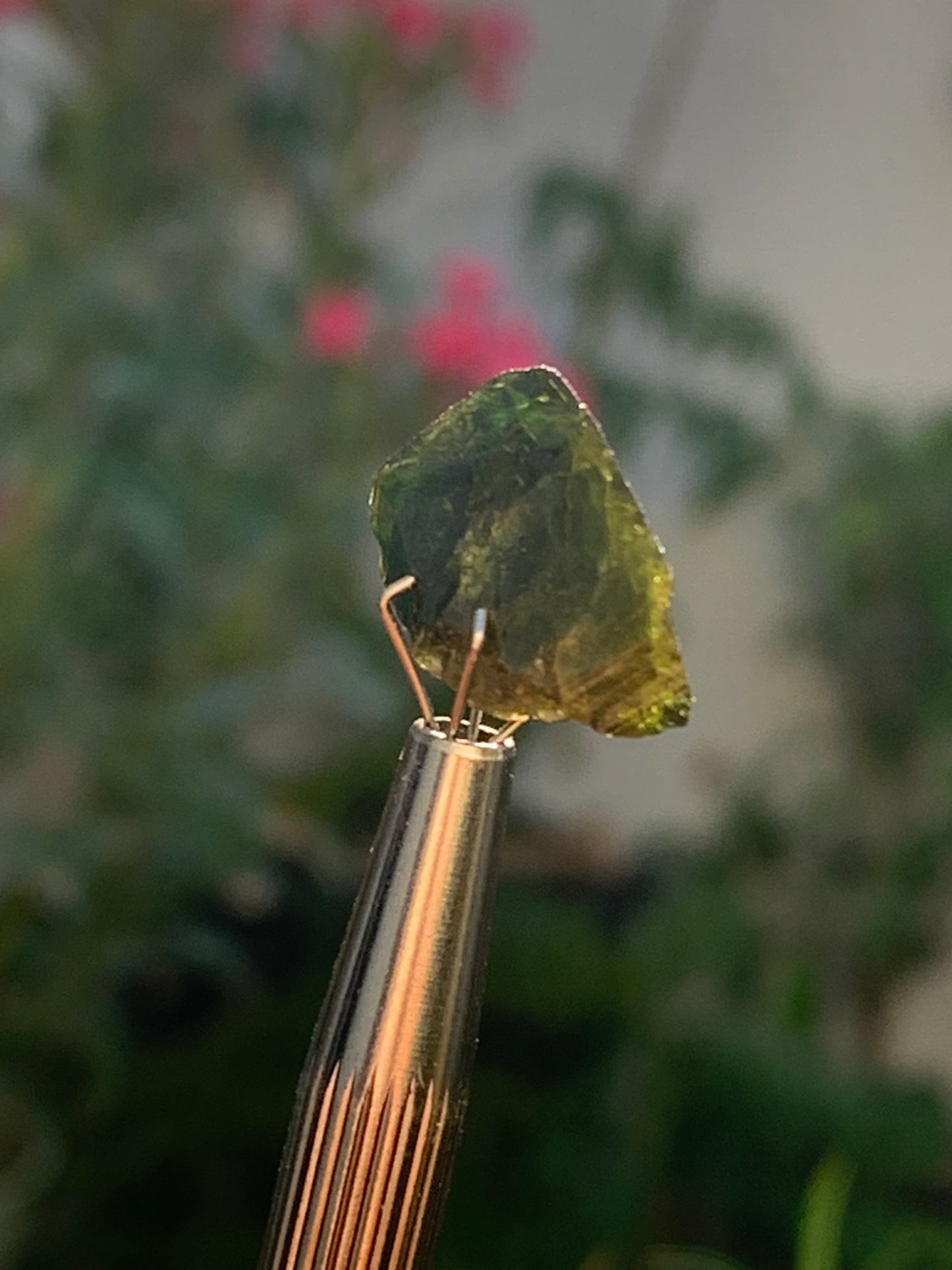 Vésuvianite dit aussi Idocrase (peu connue), spécimen de 19 mm x 14 x 8 - 2 grammes ! Superbe petite pièce !