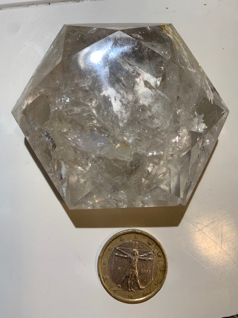Sceau de Salomon en Cristal de Roche (Quartz) - 68 x 58 x 27 mm/ 145 gr. - Qualité AA