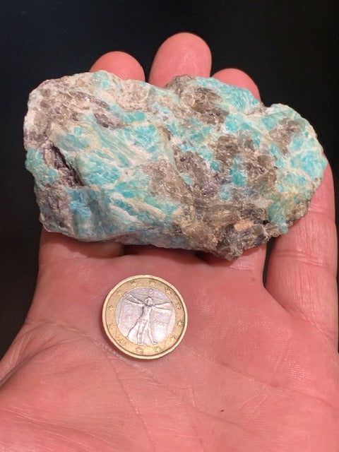 Amazonite, spécimen brut - ± 90 x 55 x 36 mm - 140 gr.
