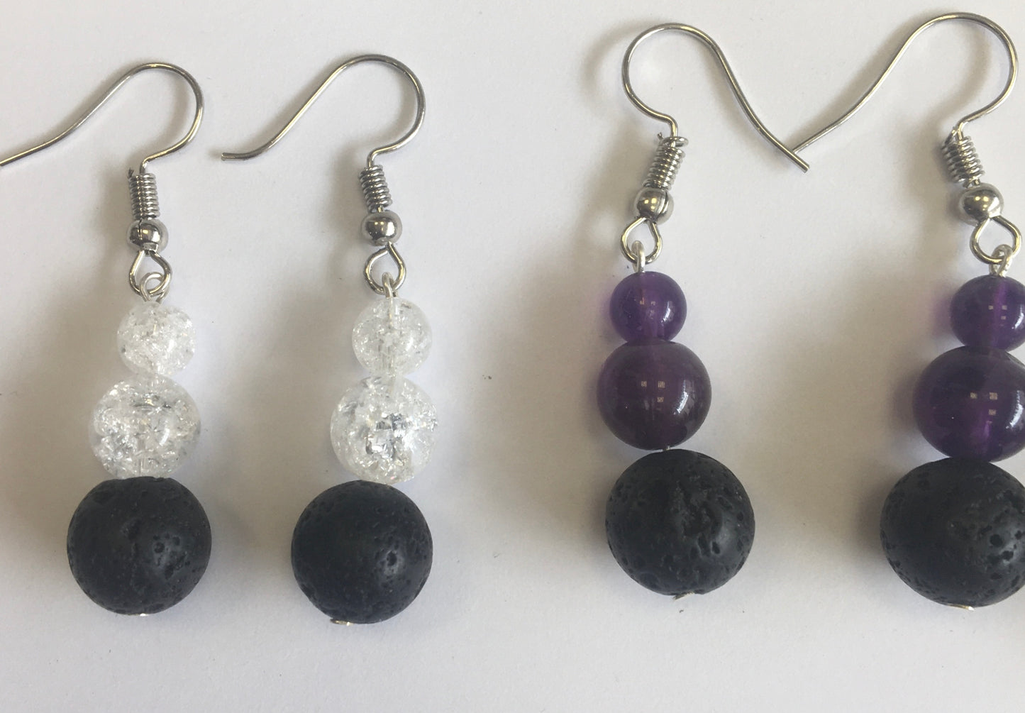 Boucles d'oreilles, collection 'Totem', concept 'Zen Curiosity', qualité AA à AAA. Vendu en finition Argent, laiton ton Argent ou doré + options pour des choix de montures, parfait !