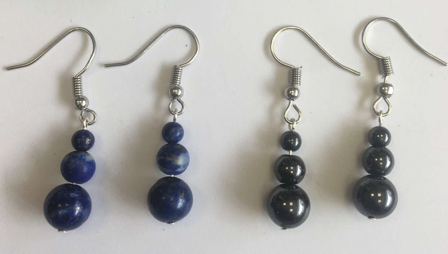 Boucles d'oreilles, collection 'Totem', concept 'Zen Curiosity', qualité AA à AAA. Vendu en finition Argent, laiton ton Argent ou doré + options pour des choix de montures, parfait !