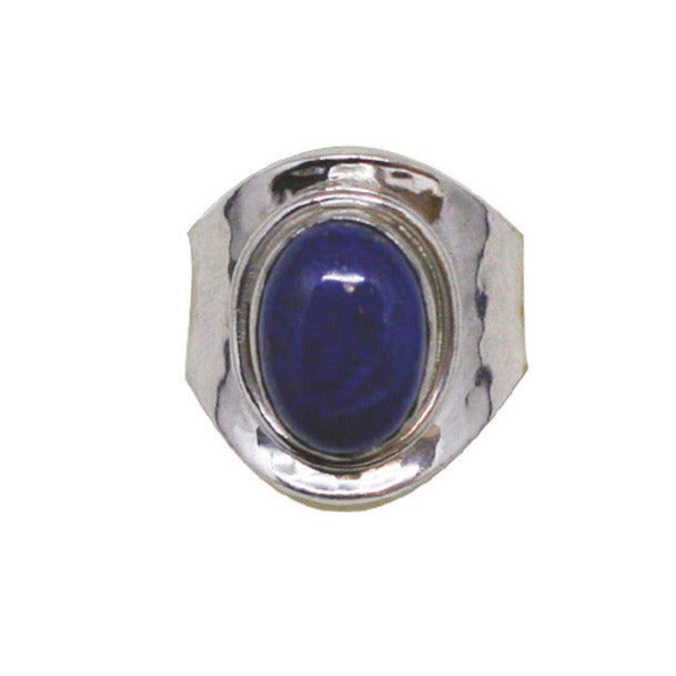 Bague en lapis lazuli, faîte en Argent 0.925, taille réglable ! Superbe pierre au bleu pharaon !