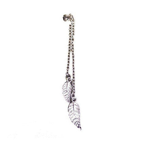 Selection of 'push bails' with leaves and 2 chains in 0.925 Silver... Perfect for adapting your favorite beads!