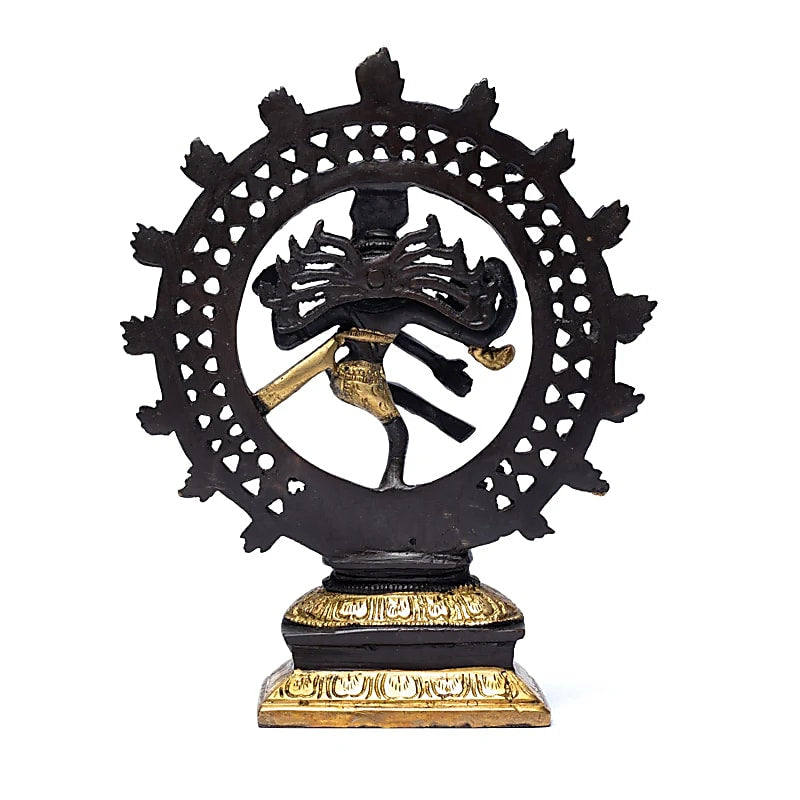 Shiva Nataraj en métal (laiton), avec son double anneau. Ø de 15, 20 ou 27 cm, au choix !