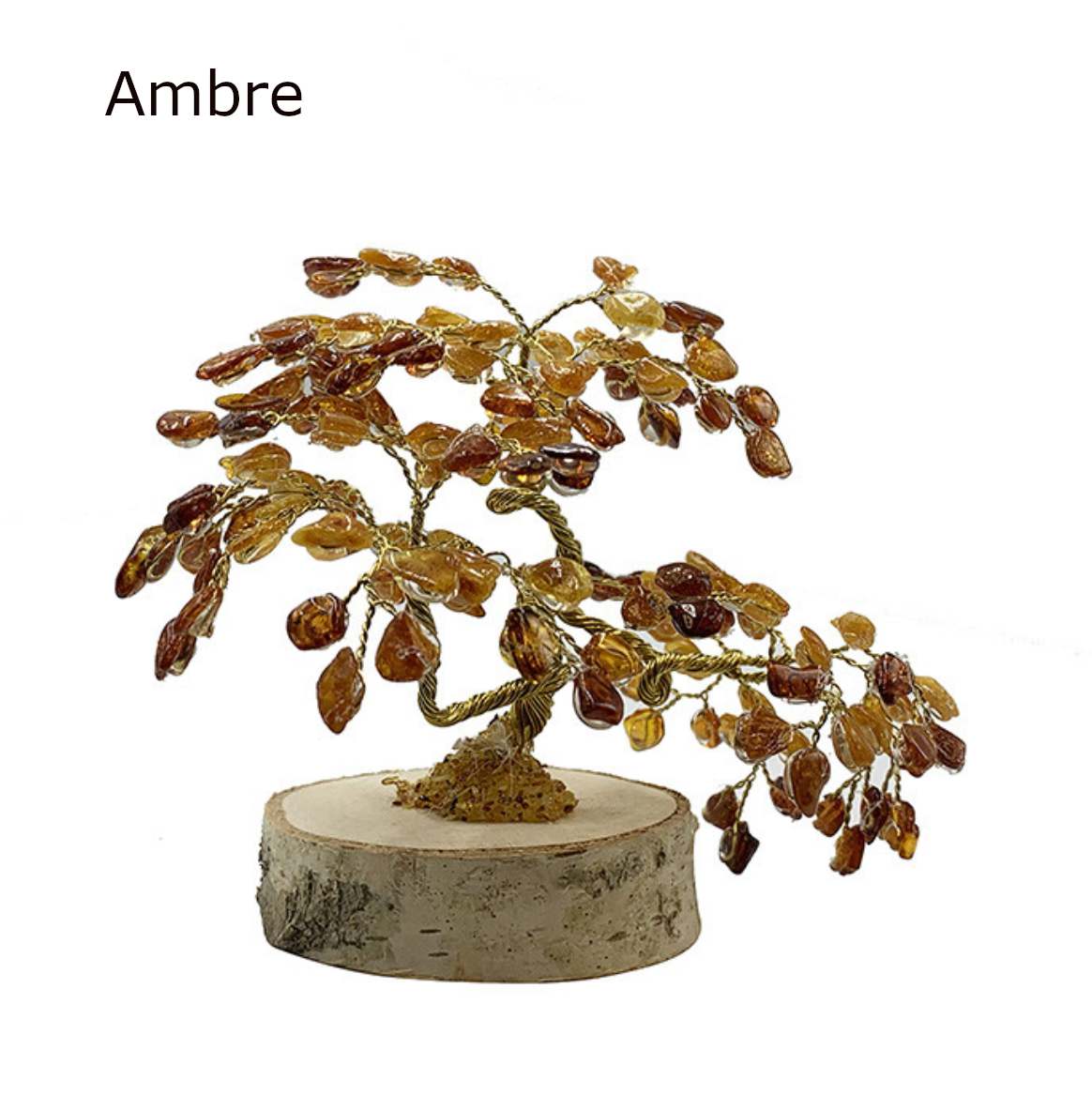 Arbre de vie en ambre, de 10 à 12 centimètres, superbes finitions, très belle qualité. Magnifique pièce !