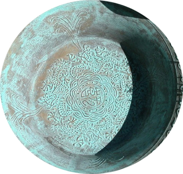 Bol Taoïste/ bol à eau, fait en bronze, taille de 39 centimètres - 2250 grammes. Remonte à la dynastie Han, il y a plus de 2000 ans !