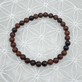 Obsidienne Acajou, perles rondes de 6 ou 8 mm. Vendu en fil de perle 38/39 cm, en bracelet de 17 à 21cm, en collier de 45 ou sautoir de 60cm. Qualité AA à AAA, superbes perles !