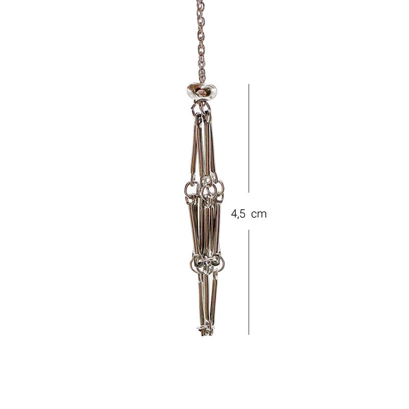Pendentif/ Cage articulée avec chaînette de 45 centimètres de longueur + rajout de 5. Parfait pour porter vos pierres favorites ! Une pierre offerte par cage achetée !