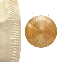 Sélection de Gong, 2 types au choix : 'Chao Gong' de Ø 30 à 90 cm et 'Wind Gong' de Ø 30 à 80 cm. Vendu avec maillet, parfait !