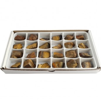 Vente au carton/flat complet de 24 pièces de 3/4 x 3/4 cm environ. Parfait pour lithothérapie, bijouterie, collection ou exposition !