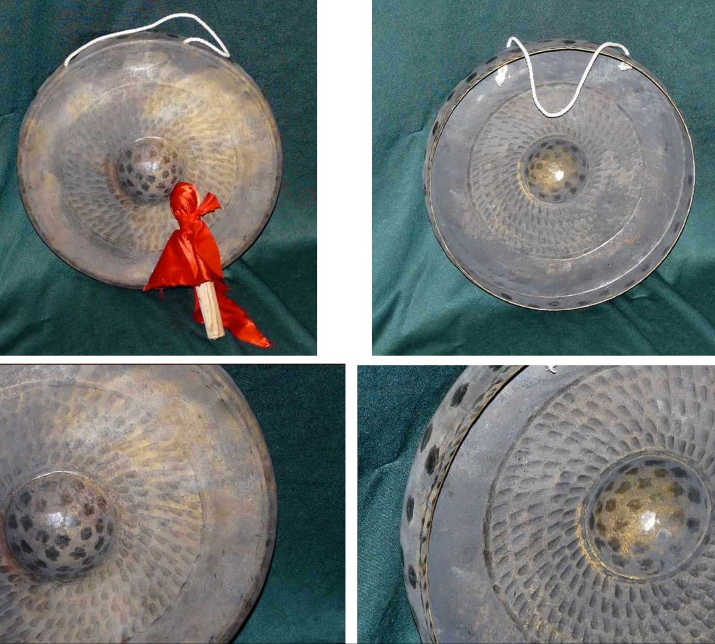 Gong ancien du Viet-Nam, Ø 35 centimètres x 8 . vendu avec maillet avec ou sans support en bois !