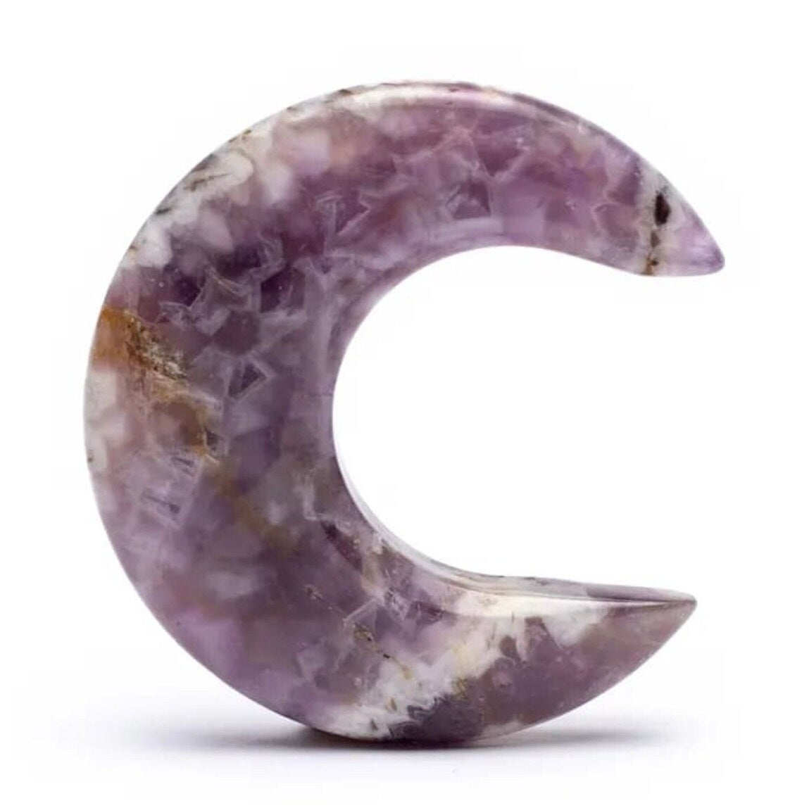 Sélection de 'croissant de Lune' en pierre : Cristal de roche, Quartz rose, Amethyste, Lapis lazuli. De 4 x 3 x 1 centimètres, 15 grammes. Très belles finitions, parfait !