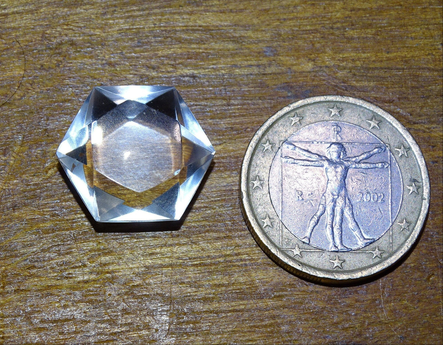 Seal of Solomon in Rock Crystal (Quartz) - 17 x 24 x 6 mm/ 2.5 gr.