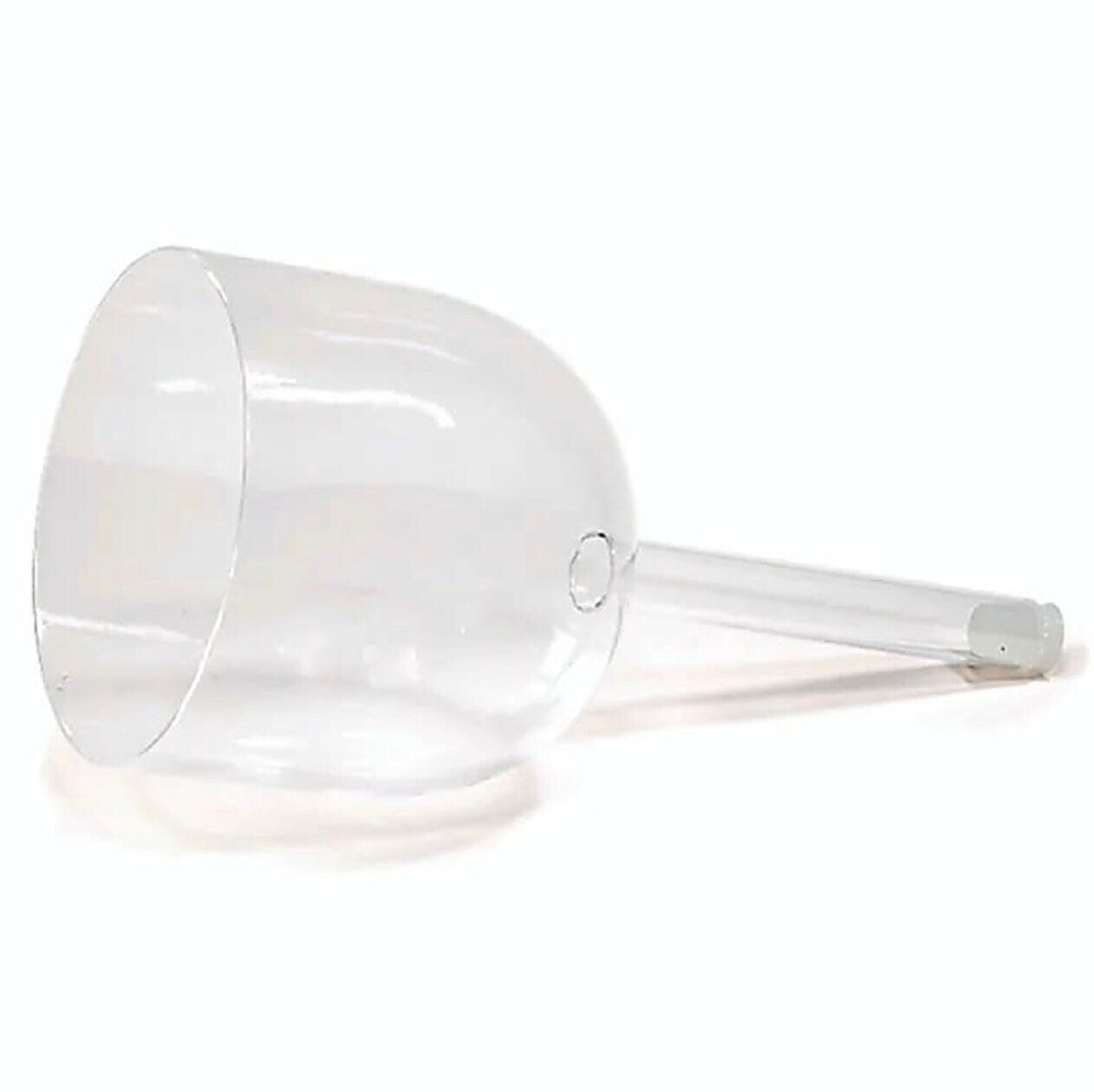 Bol chantant en cristal clair avec manche remplissable. Diamètre de 13 à 16,5 cm - 1490 gr. - Vendu avec maillet et anneau de soutien !