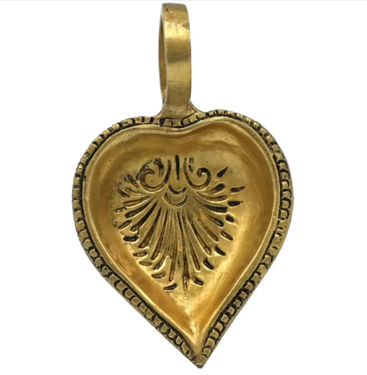 Bougeoir/ Lampe à huile 'Diya' en laiton – 2 modèles, 11x4 cm. Symbole de lumière et de paix intérieure. Fait en Inde !