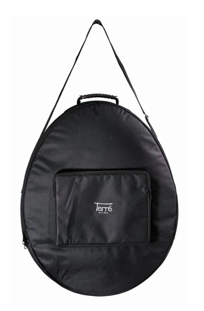 Tambour chamanique façon Sibérie de forme ovale – 64 x 50 x 7 cm - Vendu avec maillet en peau et housse !