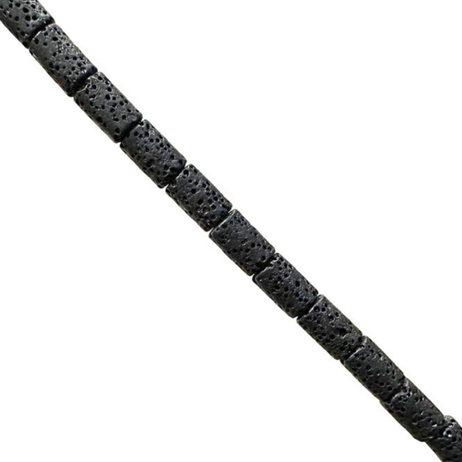 Pierre de Lave/ Pierre de volcan ! perles cylindrique de 6 x 10 mm. Vendu en fil de perle 38/39 cm, en bracelet de 17 à 21cm, en collier de 45. Qualité AA à AAA !