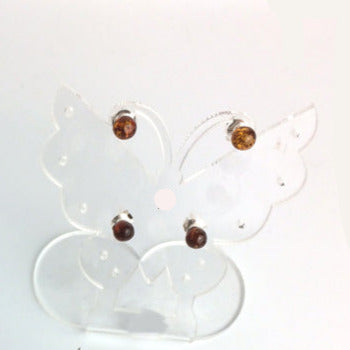 Puces/ Clous/ Boucles d'oreilles en Ambre, qualité AA à AAA. Finition Argent 925 !