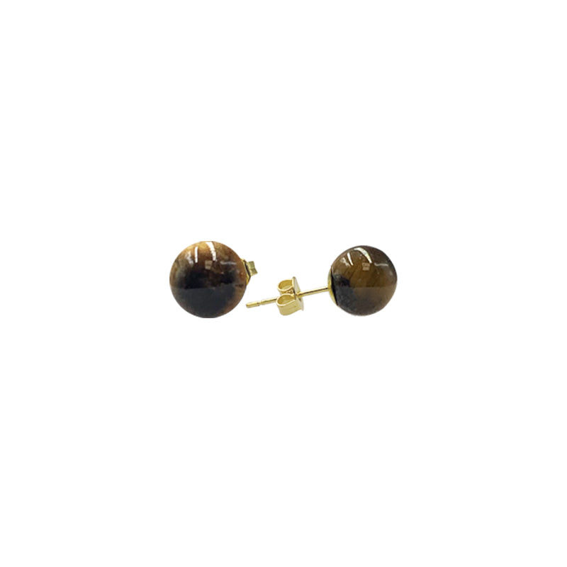 Puces/ Clous/ Boucles d'oreilles en Améthyste, Aventurine, Hématite, Oeil de tigre, Quartz rose. Qualité A à AA. Finition laiton argenté ou doré. Elégant, fin et parfait !