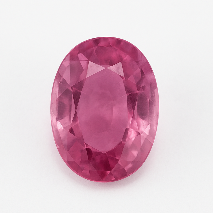 Saphir rose naturel de 0,60 carat - 5,76 x 4,62 x 2,45 mm. Idéal pour bague ou pendentif raffiné !