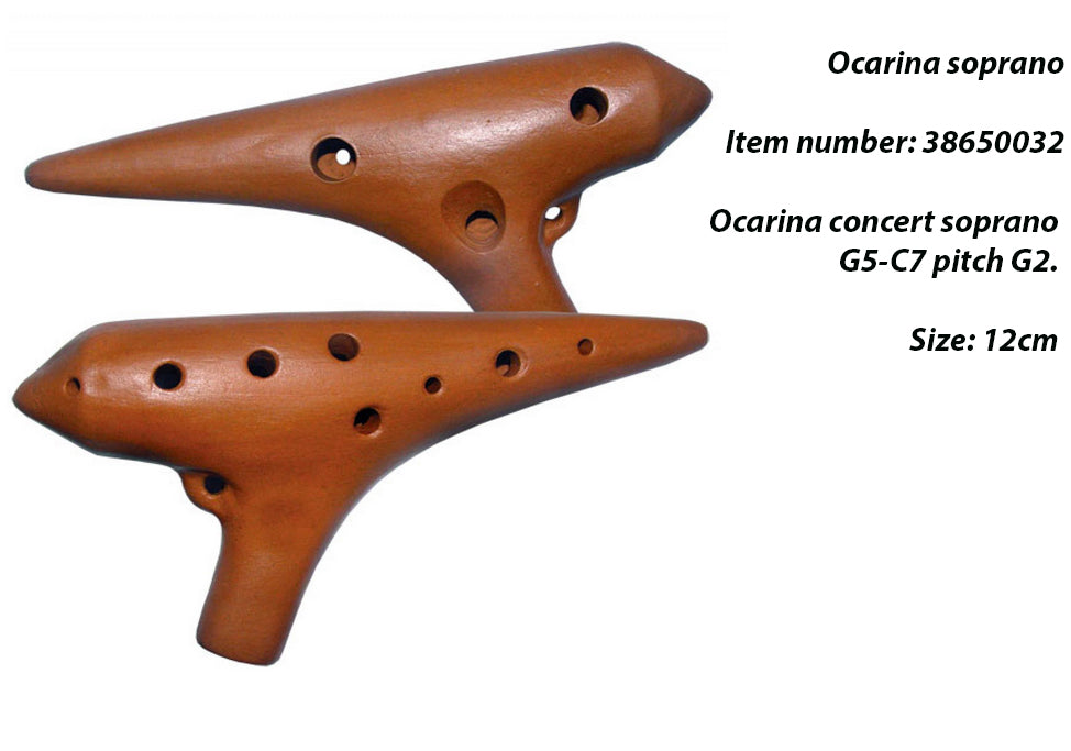 Ocarina 'professionnel' en terre cuite, 6 accordages au choix, très belle qualité !