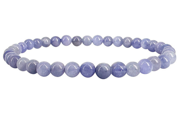 Tanzanite, bracelet en perles rondes, de 17 à 21cm, collier de 42cm et sautoir de 60cm. Magnifique perlage !