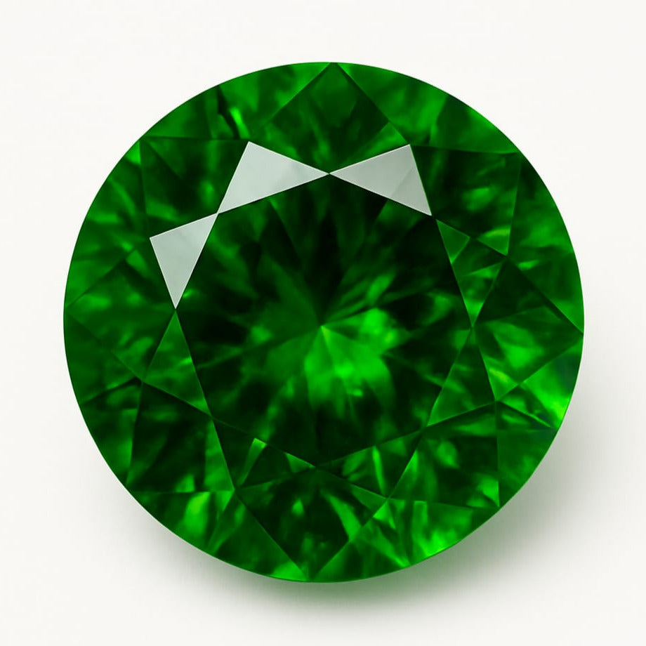 Grenat Tsavorite naturel de 1,85 carat, de 6.82mm x 7.07 x 5.1. Parfait en collection, bijouterie, exposition...