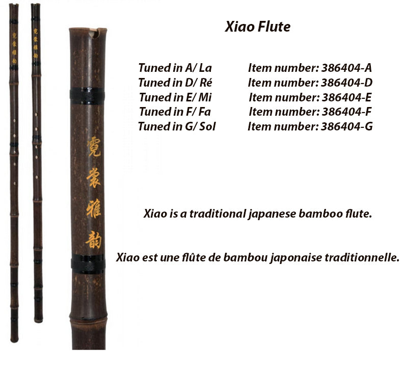 箫 - Xiao en bambou, flûte chinoise crantée. A servi de modèle au Shakuhachi Japonais. 5 accordages au choix !
